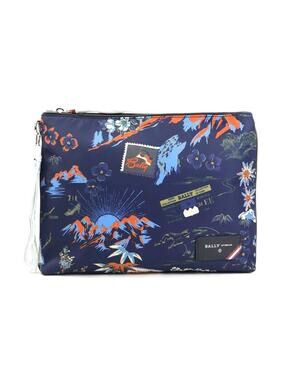 Auth Bally Clutch Bag Navy Nylon - #302955B19B